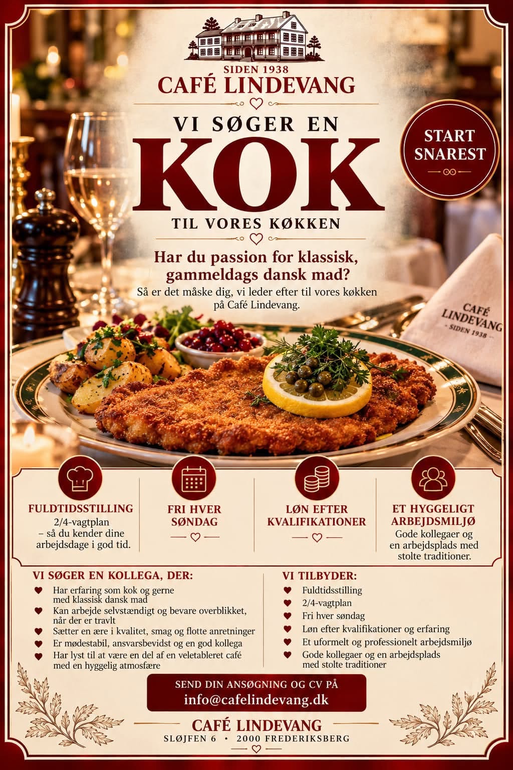 Kok til Café Lindevang hos Café Lindevang billede 1