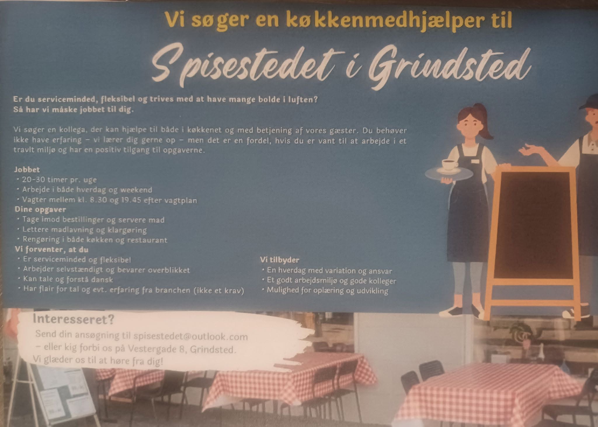 Køkkenmedhjælper til Spisestedet i Grindsted hos Spisestedet i Grindsted billede 1