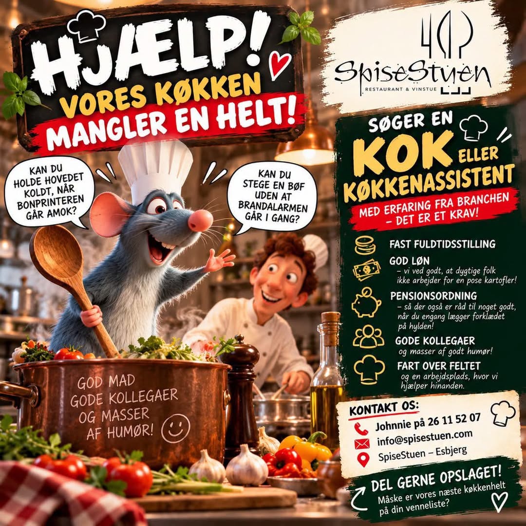 Kok eller køkkenassistent til SpiseStuen i Esbjerg hos SpiseStuen billede 1